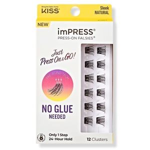 $7❤️‍🔥 LAST 1! Kiss ImPRESS Press-On Falsies Eyelash Clusters No Glue Needed
